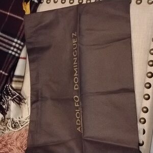 Adolfo Dominguez Brown and Gold Dust Bag